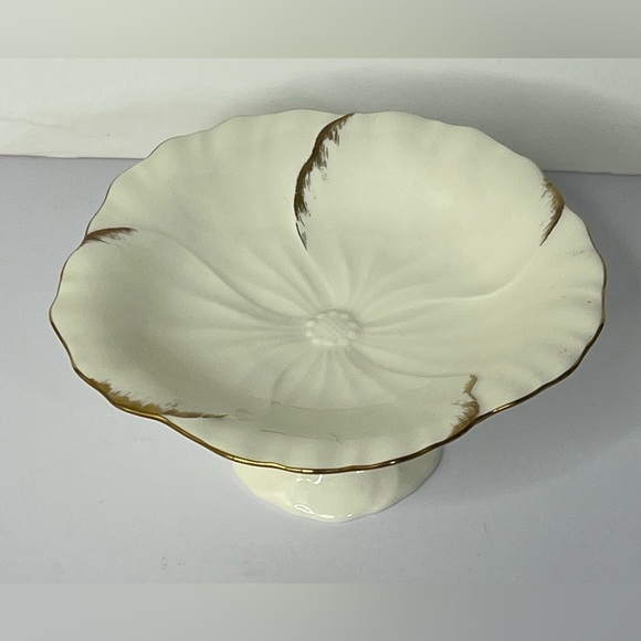 Mikasa Bone China 24 Karat Larry Laslo Design Pedestal Candy Dish Japan - Picture 1 of 6